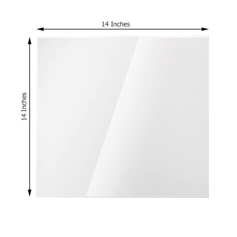 2 Clear 14x14-Inch Square Plexiglass Sheets DIY Acrylic Sign Boards - Wedding Party Events Home DIY Crafts Decorations in Kuwait