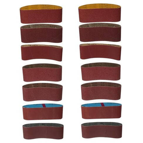 Luxshiny 14pcs Striped Sanding Belt Sandpaper for Grinder Woodworking Sandpaper Metal Polishing Abrasive Belt in Saudi Arabia