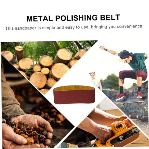 Luxshiny 14pcs Striped Sanding Belt Sandpaper for Grinder Woodworking Sandpaper Metal Polishing Abrasive Belt in Saudi Arabia