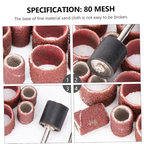 20pcs Sandpaper Ring Sanding Bands Nail Drill Accessories for Jewelry Polishing Rotary Tool Sanding Ring Bands Set in Saudi Arabia
