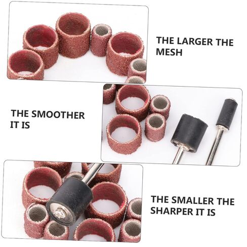 20pcs Sandpaper Ring Sanding Bands Nail Drill Accessories for Jewelry Polishing Rotary Tool Sanding Ring Bands Set in Saudi Arabia