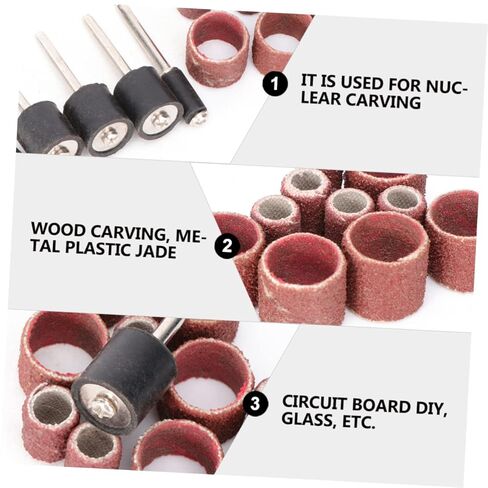 20pcs Sandpaper Ring Sanding Bands Nail Drill Accessories for Jewelry Polishing Rotary Tool Sanding Ring Bands Set in Saudi Arabia