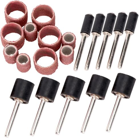 20pcs Metal Sandpaper Polishing Ring Rotary Tool Accessories Sandpaper Ring Bands Set in Saudi Arabia