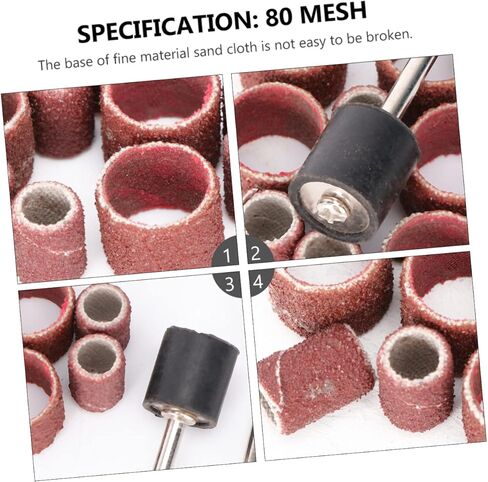20pcs Metal Sandpaper Polishing Ring Rotary Tool Accessories Sandpaper Ring Bands Set in Saudi Arabia