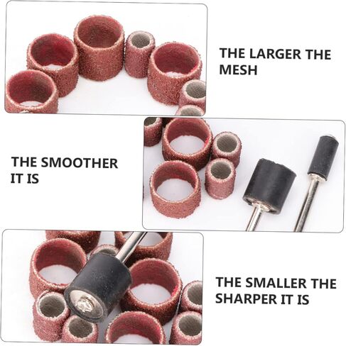 20pcs Rotary Tool Accessories Sandpaper Rings Set Metal Sandpaper Polishing in Saudi Arabia