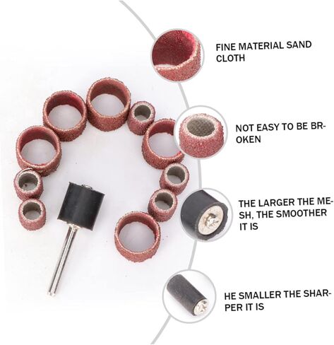 20pcs Rotary Tool Accessories Sandpaper Rings Set Metal Sandpaper Polishing in Saudi Arabia