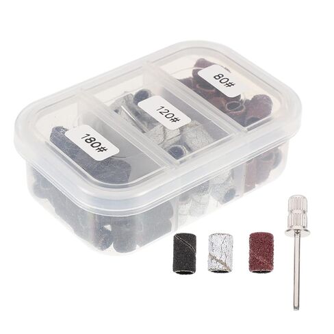 210pcs Manicure Grinding Head Abrasive Ring Nail Art Tools for Polishing Sanding Nail Care in Saudi Arabia