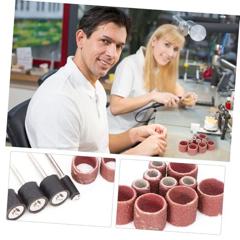 Gatuida 20pcs DIY Grinding Tool Set Sandpaper Ring Sanding Heads Sanding Bands for Nail Drills Sandpaper Rings Rotary Tool Accessories for Wood and Metal Polishing in Saudi Arabia
