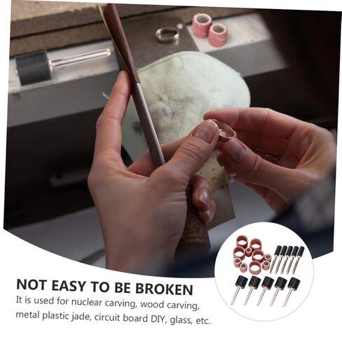 Gatuida 20pcs DIY Grinding Tool Set Sandpaper Ring Sanding Heads Sanding Bands for Nail Drills Sandpaper Rings Rotary Tool Accessories for Wood and Metal Polishing in Saudi Arabia