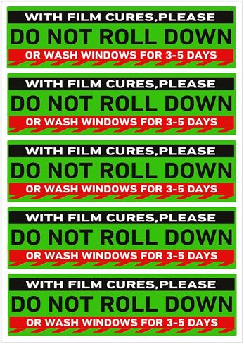 Do Not Roll Down Warning Labels,1x4 inch Do Not Roll Down Windows Film Attention Caution Stickers (200 Pcs) in Saudi Arabia