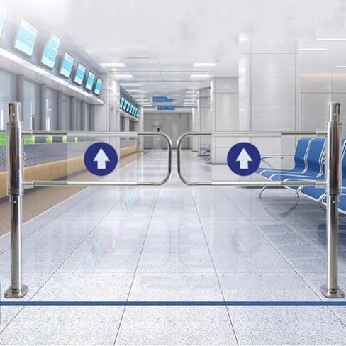 بوابة أمان معدنية متأرجحة مع إغلاق تلقائي - باب يدوي متين لمحلات السوبر ماركت ومتاجر البيع بالتجزئة والمكتبات وحلول أمان المستودعات in Kuwait