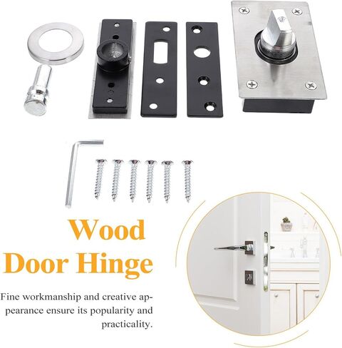 GANAZONO 360° Stainless Steel Pivot Hinge for Wood Doors Heavy Duty Revolving Door Hinge with Sturdy Shaft Suitable for Interior and Exterior Installation in Saudi Arabia