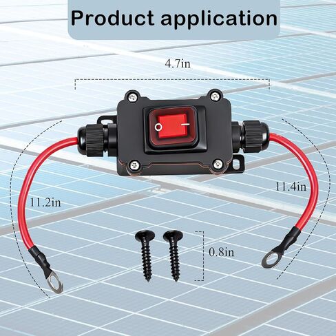 مفتاح مضمّن DC 12-24V، مفتاح أسلاك DPST مزدوج الجوانب IP67 مقاوم للماء 25A زر تشغيل وإيقاف سلك الطاقة، مناسب للدراجات النارية والسفن والشاحنات وجميع مركبات التضاريس والوصلات الكهربائية in Kuwait