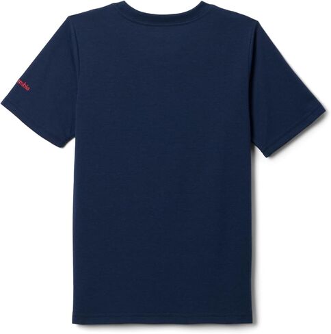 Columbia Youth La Poudre Pass Short Sleeve T-Shirt, Collegiate Navy/Furry Friend, XX-Small in Saudi Arabia