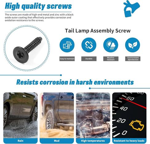50PCS Tail Lamp Assembly Screw Compatible with Chevrolet Buick Oldsmobile GMC Cadillac Replacement Specialty Tapping Screws, 4.2x1.41x20 Multi-Purpose Bolt 11123136 in Saudi Arabia