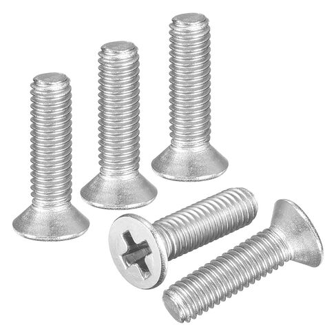 DTGN M5-0.8x80 Flat Head Machine Screws - 10pcs - Good for Furniture and Machinery - 304 Stainless Steel Phillips Machine Screws Bolts - Silver in Saudi Arabia