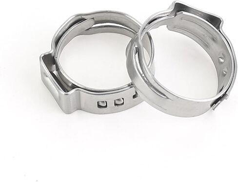 52 Pieces 15.3-18.5mm Single Ear Hose Clamps, 304 Stainless Steel in Kuwait