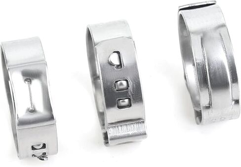 52 Pieces 15.3-18.5mm Single Ear Hose Clamps, 304 Stainless Steel in Kuwait