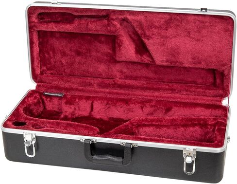 Crossrock ABS Molded Case for Alto Saxophone | Black Texture with Deep Red Velvet Interior, Security Lock & Detachable Strap – Lightweight Hardshell Protection (CRA865ASBK-R) in Saudi Arabia
