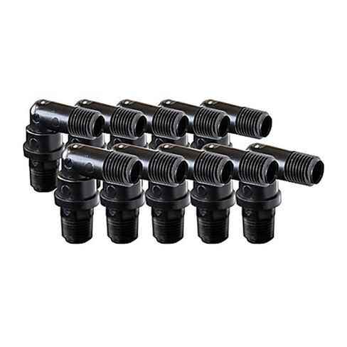 Thomas 330-0942-TMS EZwaste 1/4" MNPT Filter Fitting for Solvent Waste System, Straight, Polypropylene, Black (Pack of 25) in Saudi Arabia