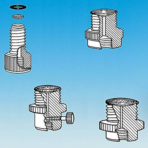 5838-13 Series Filter, Adapter with #25 Thred to 1/4"-28UNF, Flow Valve, 100 Micron Polyethylene, FETFE O-Ring, Nylon in Saudi Arabia