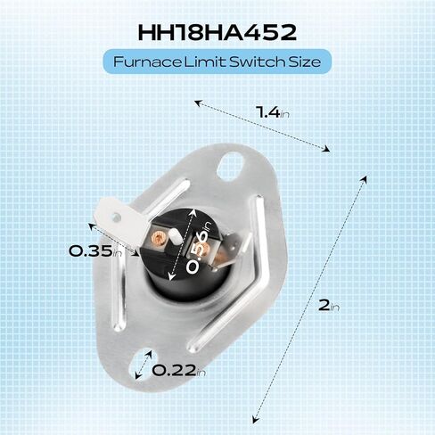 HH18HA452 مفتاح التشغيل للفرن الناقل، بديل لمفتاح حد فرن براينت HH18HA252، 95-320156، رقم جزء مفتاح تشغيل اللهب 4349806 in Saudi Arabia