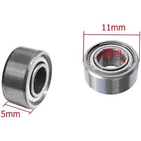 685ZZ محامل كروية مصغرة، 5 × 11 × 5 مم، فولاذ كربوني، محمي معدني، سرعة عالية، 5 عبوات in Kuwait