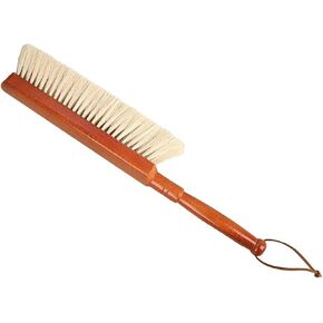 قطعة واحدة من فرشاة يد كبيرة من شعر الحصان بشعيرات ناعمة، فرش تنظيف للاستخدام المنزلي، فرشاة مكنسة للغبار، فرش مقعد من شعر الحصان بطول 13.3 بوصة مع مقبض من خشب الزان in Kuwait