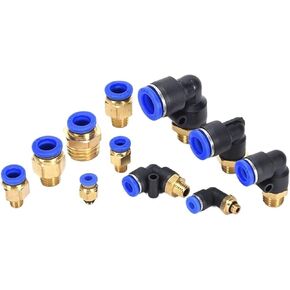 موصل سريع هوائي ملولب متري مع فوهة ماء مستقيمة PC/PL10/12-M8/M12/M10 1 قطعة (PC16-M20) in Kuwait