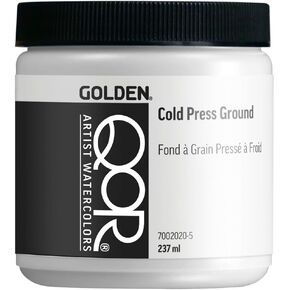 QoR Watercolor Cold Press Ground by GOLDEN, 8 oz. Jar, Professional Mediums and Grounds in Kuwait