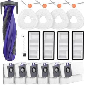 20 Pcs Accessories kit for NARWAL Freo X10 Pro Robot Vacuum, 1 Main Brush, 6 Dust Bags, 4 Hepa Filters, 4 Mop Pads, 4 Side Brushes, 1 Clean Tool, Replacement Parts with Narwal Freo X10 Pro in Kuwait