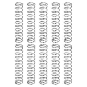 uxcell 10Pcs Compression Springs, 0.9mm Wire Diameter x 8mm OD x 40mm Length 304 Stainless Steel Extension Spring Ballpoint Pen Pressure Springs for Shop Home Repairs, Silver in Kuwait
