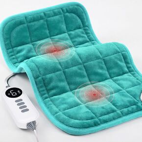 Weighted Heating Pad 12"x24" – Soft Electric Heating Pad with 6 Heat Levels & 4 Gentle Vibration Modes, Auto Shut-Off, Cozy Warmth for Back, Neck, Shoulders & Legs, Quick Comfort for Home & Office in Saudi Arabia