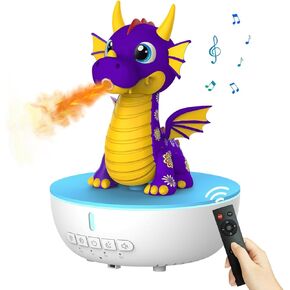 مرطب تنين للعلاج بالروائح العلاجية، موزع للزيوت العطرية سعة 200 مل مع جهاز تحكم عن بعد ومؤقت، آلة ضوضاء بيضاء مع 10 أصوات مهدئة، أجهزة ترطيب صغيرة لطيفة لغرفة نوم الأطفال، المنزل، المكتب (أخضر) in Kuwait