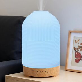 موزع روائح الزيوت العطرية 200 مل، ناشر سيراميك وعلاج عطري مع 9 ألوان، وقت 2 ساعة/4 ساعات/6 ساعات، جهاز توزيع الزيوت بالموجات فوق الصوتية، إيقاف تلقائي، موزع روائح الزيوت العطرية للمنزل وغرفة النوم والمكتب in Kuwait