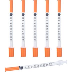 حقنة 1 مل 32 جرام 1/4 بوصة (6 مم)، مستلزمات مختبر U-100، مغلفة بشكل فردي، عبوة من 100 قطعة in Kuwait