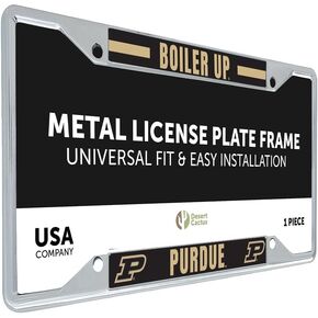 Desert Cactus Purdue University License Plate Frame Boilermakers Holder for Front or Back of Car Metal Car Tag Holder Officially Licensed (Slogan 2) in Kuwait