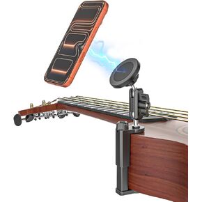 Magnetic Guitar Phone Holder [Strong Magnet] Metal Adjustable Arm Guitar Phone Mount, Magnetic Phone Holder for Guitars, Ukuleles, Basses, Fits iPhone 17 Pro Max 16 Plus Android Smartphone in Kuwait
