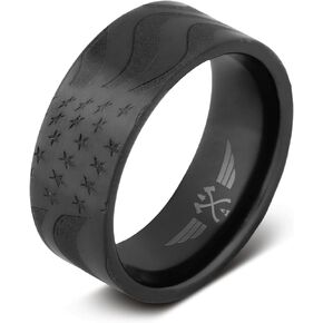 Manly Bands: Men's Military Wedding Bands and Rings - Made From Authentic Historical Materials - WW2, B17 Bomber, B52 - Crafted for Active Duty, Veterans and Civilians - Free Silicone Ring Included in Kuwait