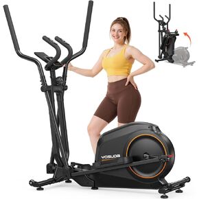 YOSUDA ​​آلة بيضاوية مدمجة فقط 2 قدم مربع، 15 بوصة قابلة للطي بيضاوية الشكل للمنزل، آلة تمارين بيضاوية قابلة للطي، مدرب بيضاوي الشكل مع 16 مستوى مقاومة مغناطيسية in Kuwait