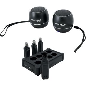 Audiosavings Bundle:(1) Chauvet D-Fi XLR Pack w/(3) Receivers+Charger Turns DMX Lights DMX Bundle with (1) Pair Rockville RPB3-BLACK Handheld Wireless Linking Portable Bluetooth Speakers (Items 3) in Kuwait