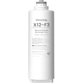 Waterdrop X12-F3 Filter, Replacement for All X12 1200 GPD Series Reverse Osmosis System, Reduce PFAS, 24-month Lifetime in Kuwait