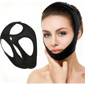 2 Pack Anti Snoring Chin Strap for CPAP Users, Breathable Adjustable Black Chin Strap to Keep Mouth Closed, Comfortable Sleep Aid for Men and Women in Kuwait