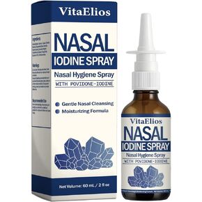 Lodine Nasal Spray – Cleanses & Refreshes Your Nasal Passages – Iodine & Fulvic Acid Blend – 100% Natural Mineral Formula – (2 oz. Bottle + Nasal Sprayer) in Kuwait