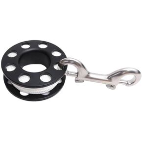 بكرة بكرة إصبع الغوص 15 م/30 م/50 م مع خطاف مزدوج 90 مم، حامل خط فولاذي من البلاستيك النايلون المدمج للاستكشاف تحت الماء in Kuwait