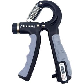 5-60kg Adjustable Hand Grips Strengthening Dynamometer Shake Hands Refers To The Forearm Muscle Training(Black Grey) in Kuwait