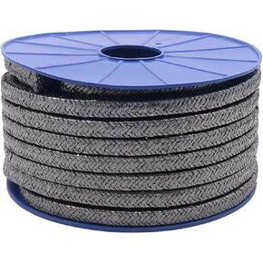 Expanded Flexible Graphite Braided Packing Class A Pump Valve Packing Mechanical Seal Packing Waterproof and Anti-Corrosion for Pump Gland Or Valve Stem(Size:6×6mm,Color:Length: 9.8 Feet（3m）) in Saudi Arabia
