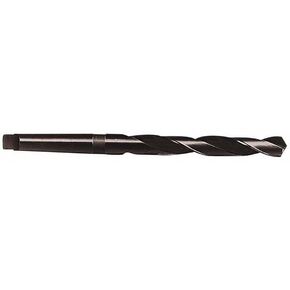 Hertel High Speed Steel Taper Shank Drill Bit, 2-5/8" Diameter, 5MT Shank, 118° Point, Oxide Finish, 11-7/8" Flute Length, 19-1/2" OAL in Saudi Arabia