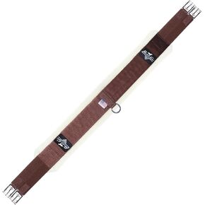 PROFESSIONAL'S CHOICE SMX English Girth with Merino Wool Lining | Nylon Upper Construction with Removable Liner, Elastic Roller Buckles, Center D Ring Horse Girth, Chocolate, 52 in Kuwait