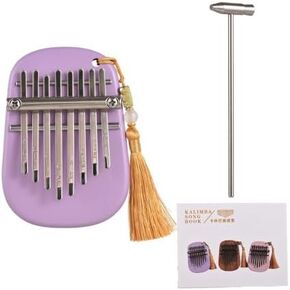 بيانو إبهام كاليمبا من خشب سبيلي - بيانو صغير محمول مع ملاحظات منقوشة للمبتدئين ومحبي الموسيقى، آلة موسيقية محمولة (أرجواني) in Kuwait